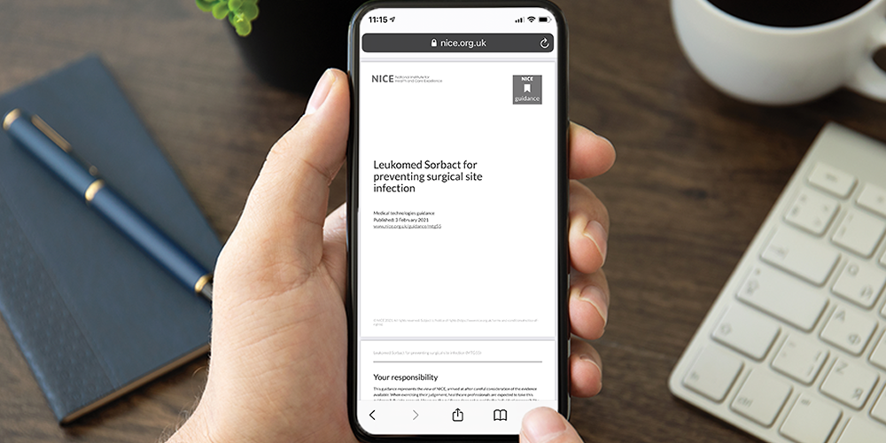 New NICE medical technologies guidance for Leukomed Sorbact. New NICE medical technologies guidance for Leukomed Sorbact.